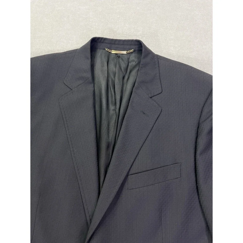 Dolce & Gabbana Two Button Blazer Sport Coat Textured Black Mens US 44 IT 54